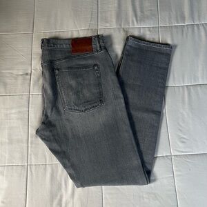 Men's Slim Fit Denim Jeans in Charcoal Gray